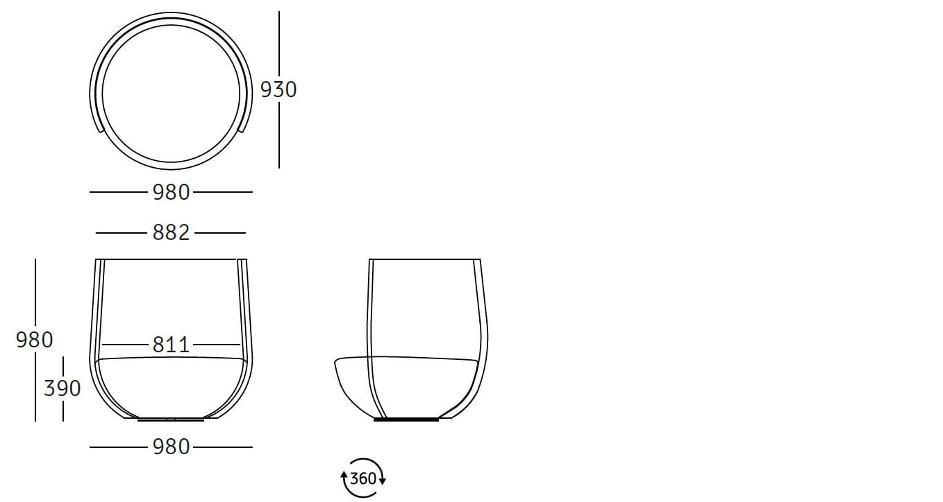 Тканевое вращающееся кресло ROSSIN гнездо ARCH-00055870 - Вид №5