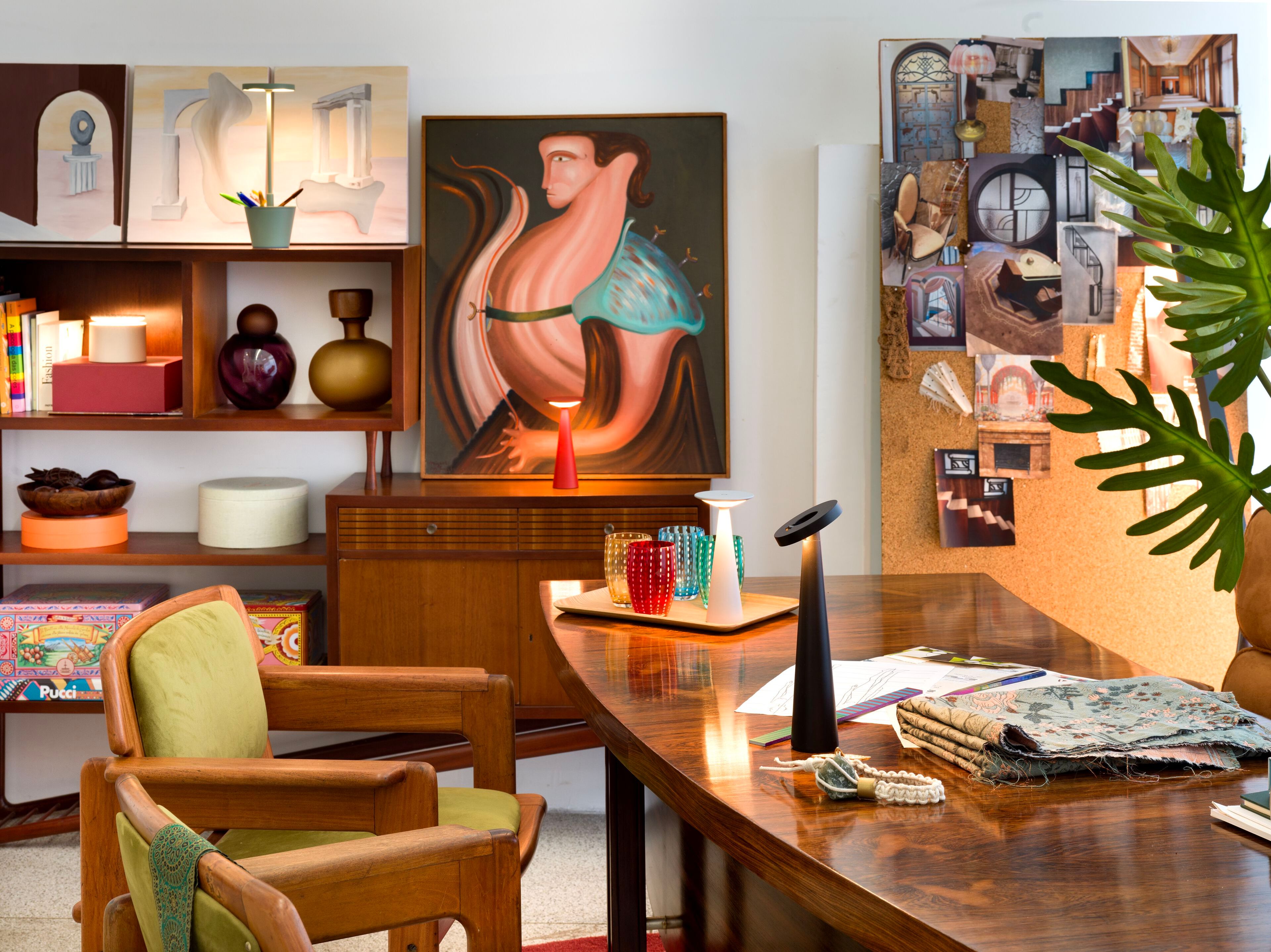 Алюминиевая регулируемая аккумуляторная батарея настольная лампа Zafferano ANGELINA ARCH-00050625 - Вид №6