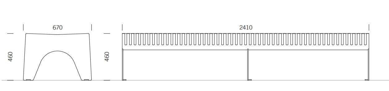 Скамья из нержавеющей стали без спинки BENKERT BANKE Chalidor ARCH-00098331 - Вид №5