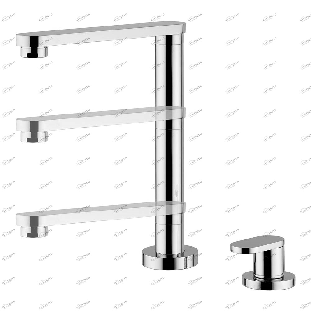 Латунь. 334BSC. Miscelatore Cucina Sotto Quadrodesign Brass