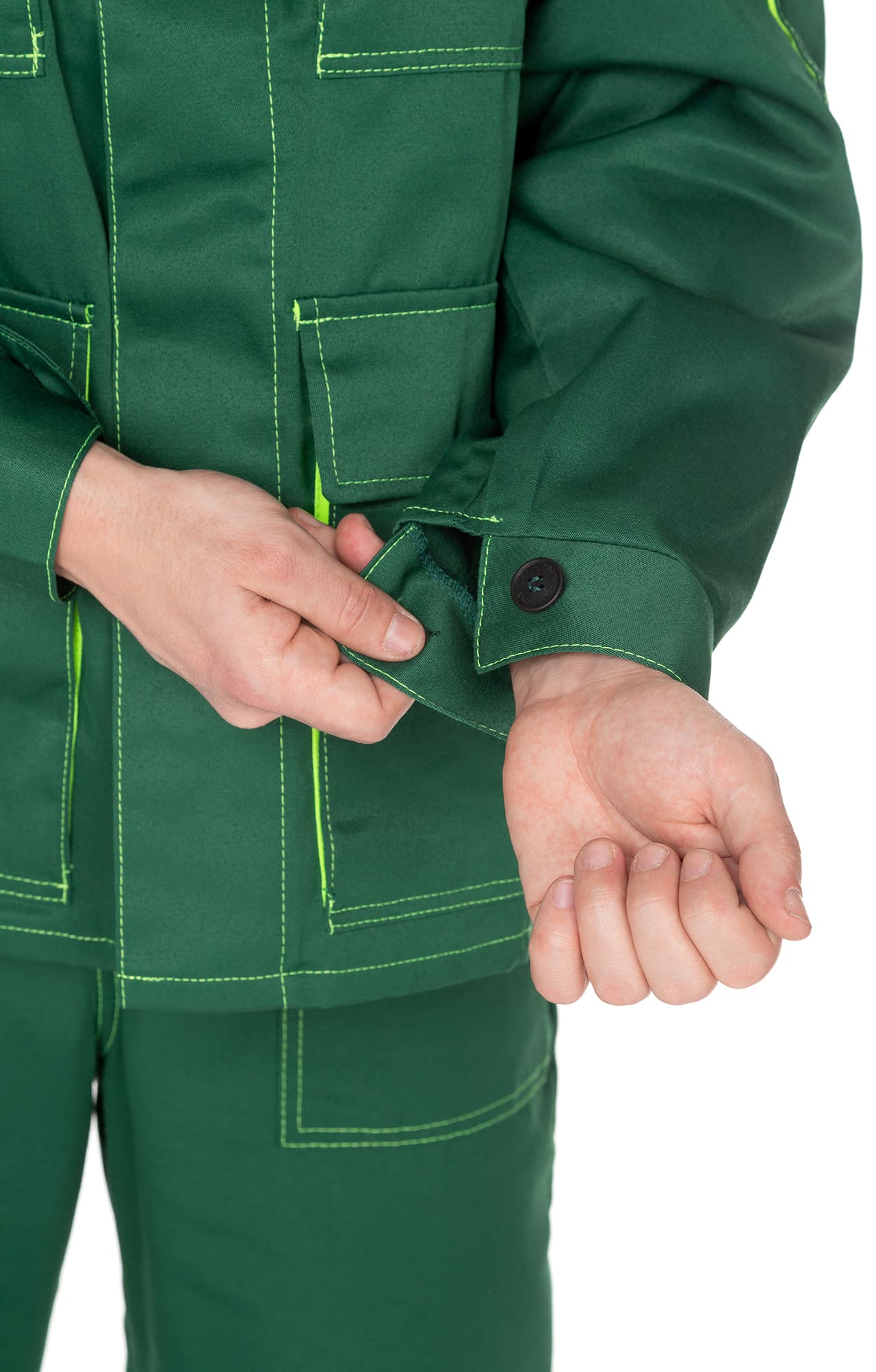 63842 Костюм "Коммунальщик" зеленый лимонный  Летняя спецодежда  размер 56-58/170-176  - Вид №15