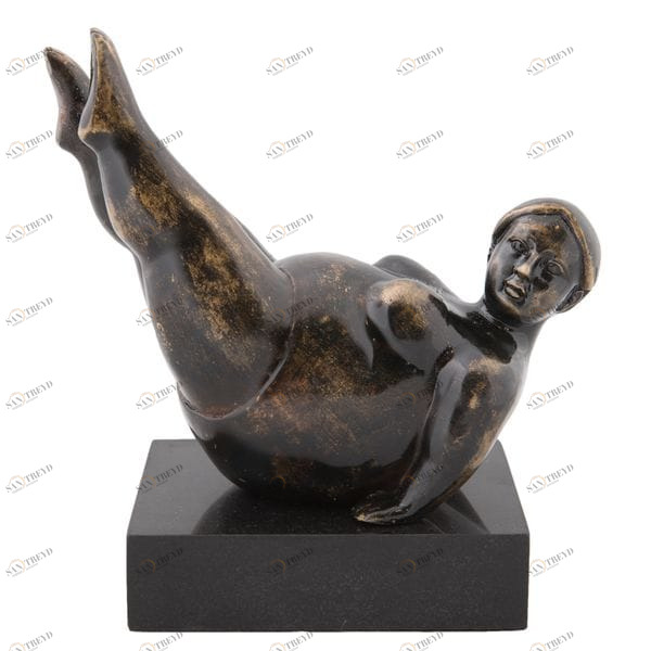 Статуэтка декоративная металлическая 17х18х9 см бронзовая "Гимнастка-а" UNICO  255446 Бронза 
