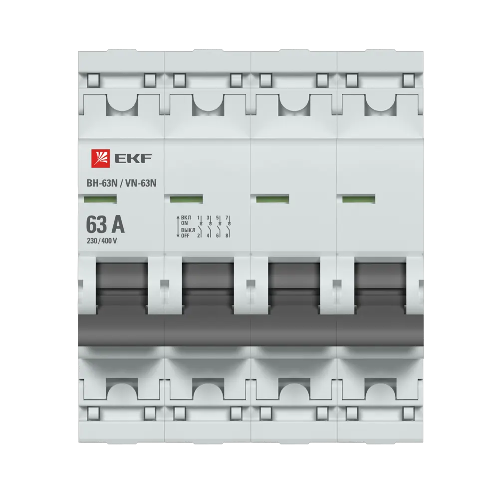 Выключатель нагрузки EKF Proxima ВН-63 4P 63А для электрощитов 88883184 STLM-1566622