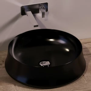 SH01NERO Накладная раковина на столешницу  круглая Simas Sharp