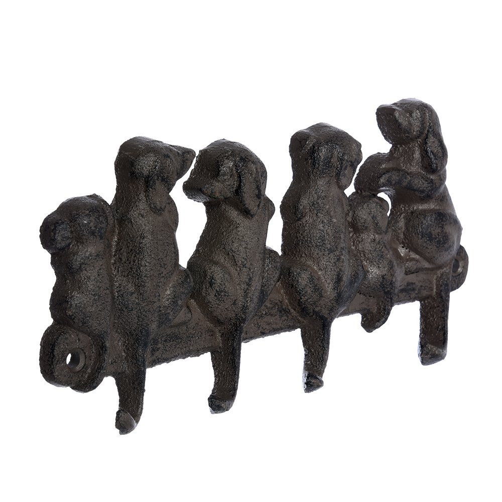 Вешалка настенная на 4 крючка черная 21 см "Щенята" BLUMEN HAUS СОБАКИ, ЖИВОТНЫЕ 00-3971635 Черный  - Вид №2