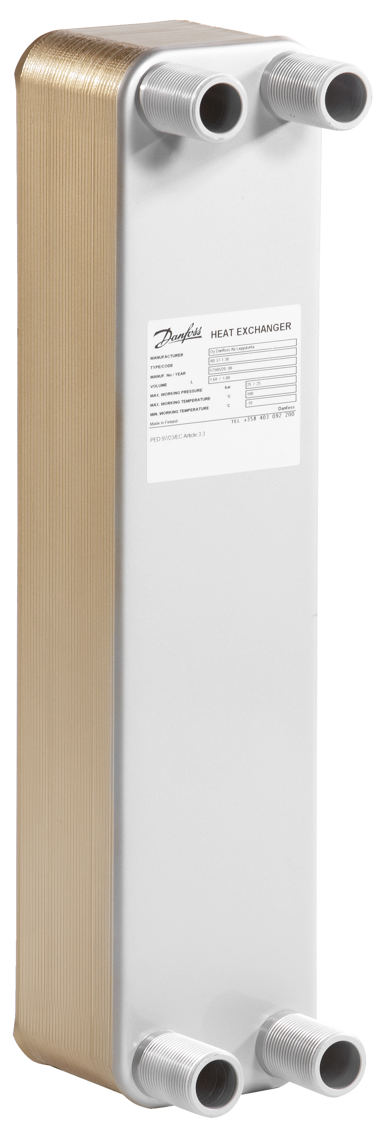 Danfoss Паяный пластинчатый теплообменник серии XB37 XB 37L-1 10 PN25 Паяный ТО 004H7270  - Вид №91