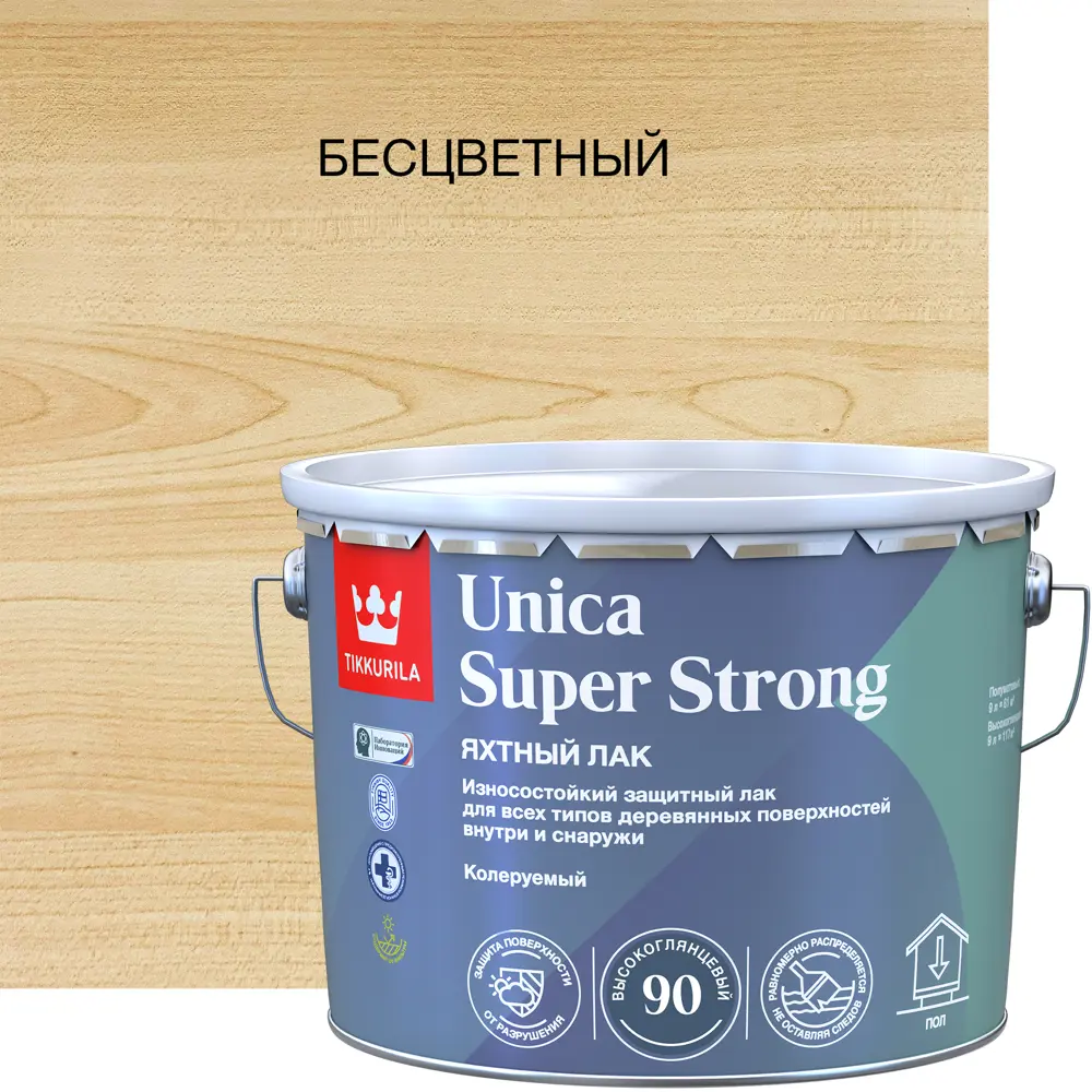 Tikkurila Unica Super Strong — универсальный яхтный лак для дерева 87660457 STLM-0852995 - Вид №1