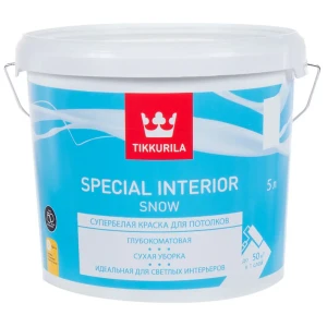 Краска Tikkurila Special Snow цвет белый матовый глянец 5 л