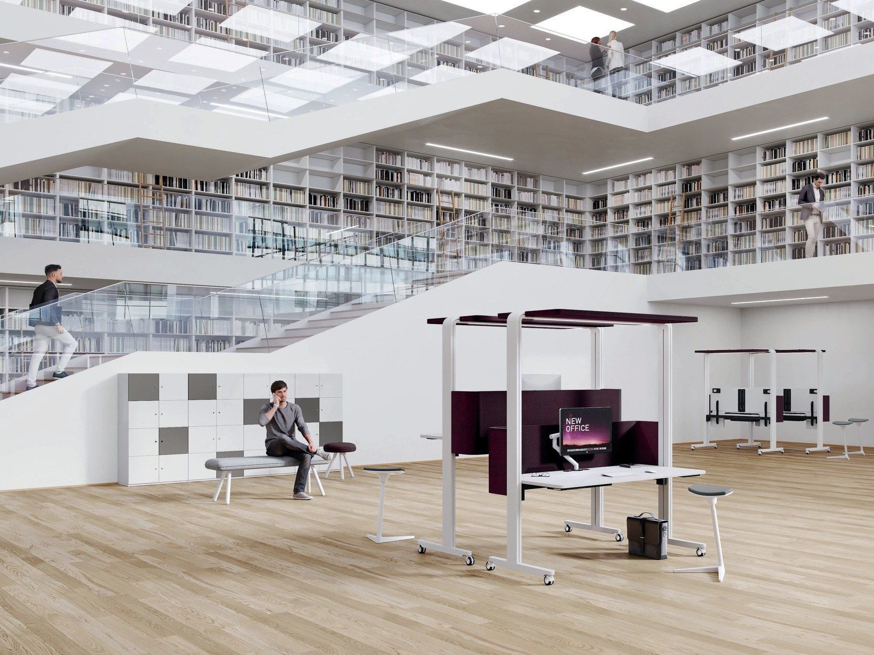 Регулируемый по высоте рабочий стол на колесах König Neurath StandbyOffice 2.0 ARCH-00115279 - Вид №2