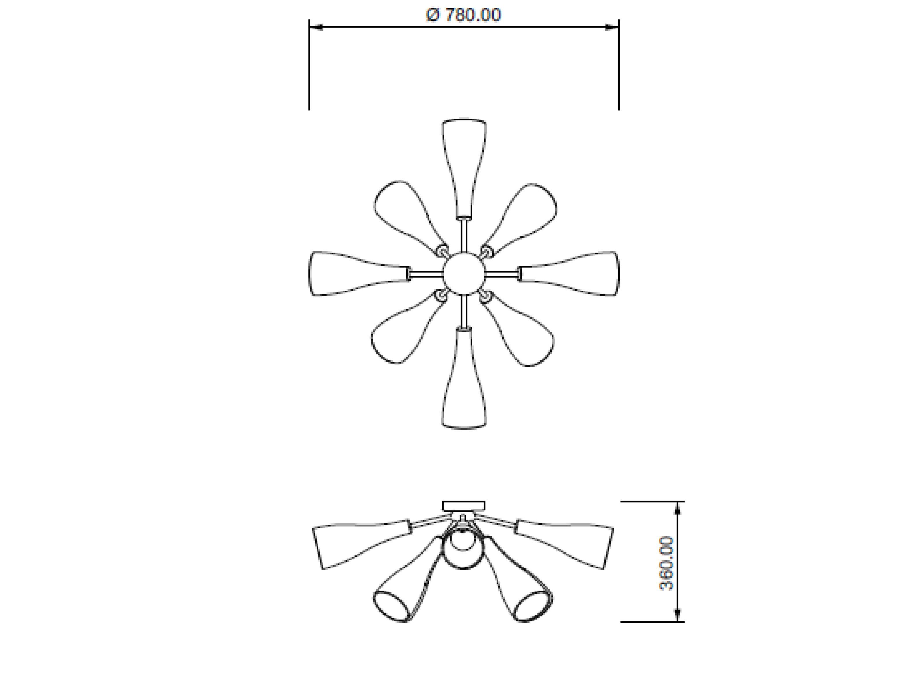 Светодиодный потолочный светильник из металла и стекла Lampex Italiana Glass ARCH-00107193 - Вид №2