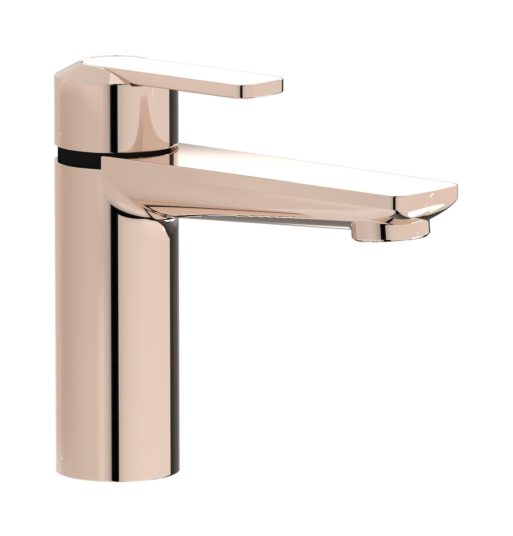 Смеситель для раковины на 1 отверстие в комплекте с донным клапаном WE ARE IB c6200rs Rose Gold C-67