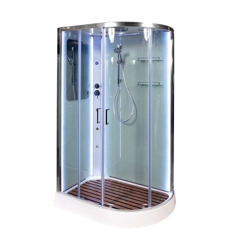 L 801 стандартная BLACK Душевая кабина DETO Серия L А102 L LED с кнопкой и гидромассажем - Вид №3