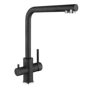 Смеситель для кухни Osgard Luzza высота 34.9 см нержавеющая сталь цвет черный