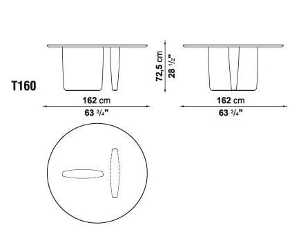 Круглый лакированный стол B&B Italia Тоби-Иши ARCH-00136308 - Вид №2