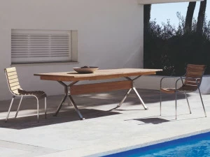 Unopiù Раздвижной прямоугольный стол из тика Equinox Taeqal