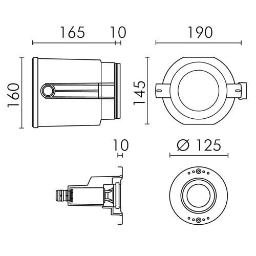 Светодиодная лампа для дайвинга с системой RGB для фонтанов SIMES бассейн ARCH-00070169 - Вид №4