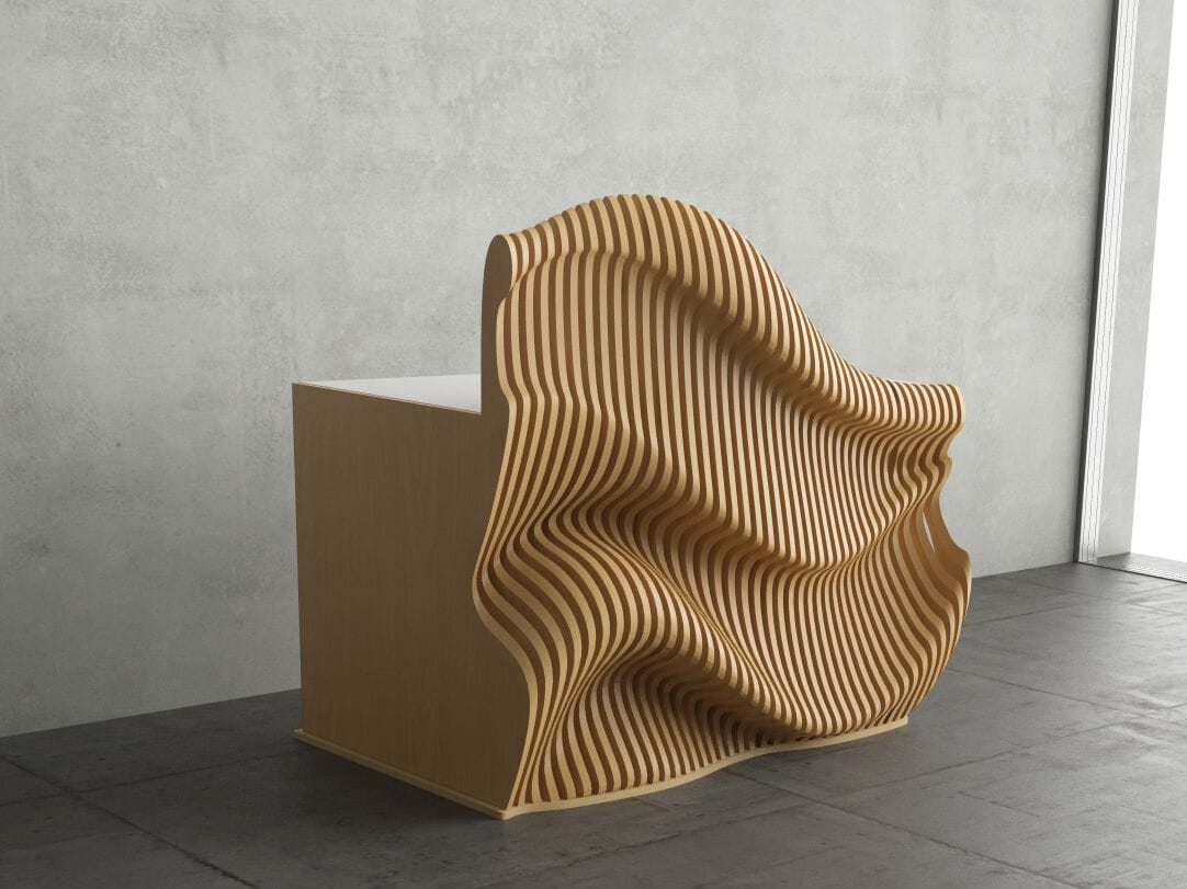 Стойка регистрации из фанеры MYWOODREAM GEOCURVE ARCH-00068988