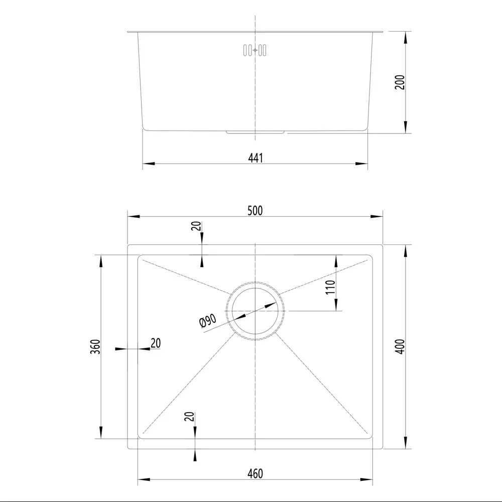 МОЙКА КУХ 50X40 Г20 САТ МЕТ KONSENSA STLM-2011654 - Вид №11