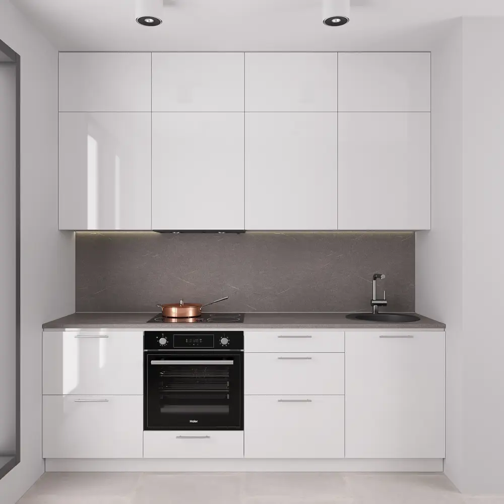 Стеновая панель для кухни KONSENSA Гранит серый 240x0.6x60 см ДСП цвет серый STLM-2107443 - Вид №3