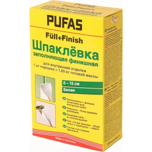 Шпаклёвка финишная Pufas Full Finish белая 1 кг 13175598 STLM-2186604