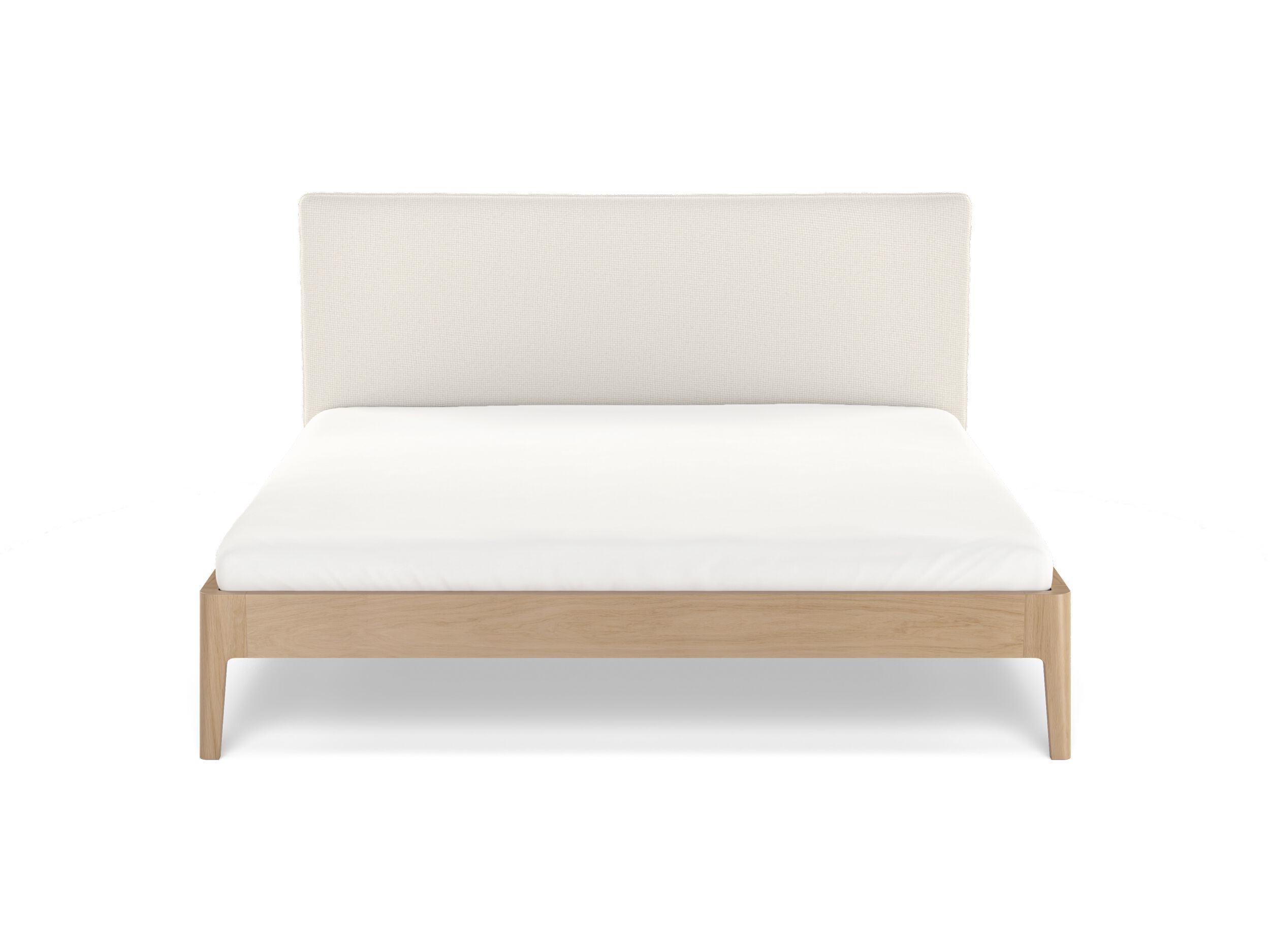 Деревянная двуспальная кровать с мягким изголовьем Noah Living белье ARCH-00049322 - Вид №5