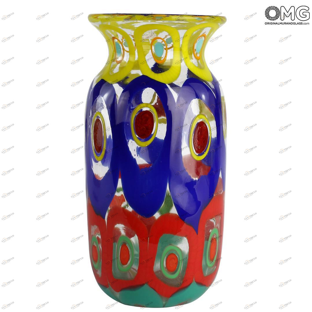 286 ORIGINALMURANOGLASS Ваза Murrine Quadro - мастер Formentello 9 см 