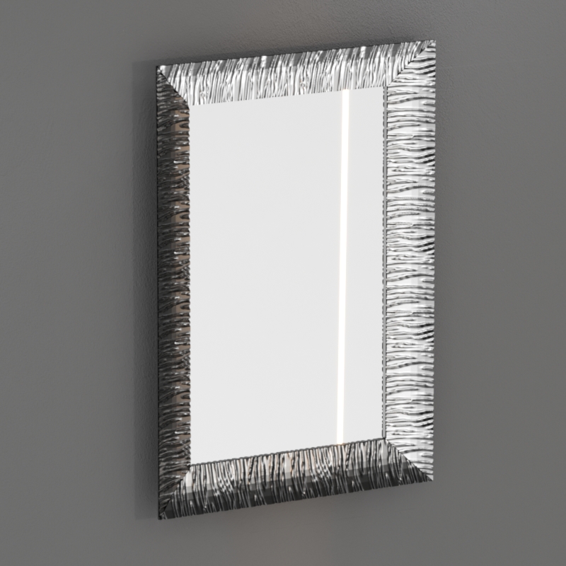 736502 Зеркало 70x100 в раме из ламинированного дерева (ель), цвет Хромированный Kerasan RETRO Италия 