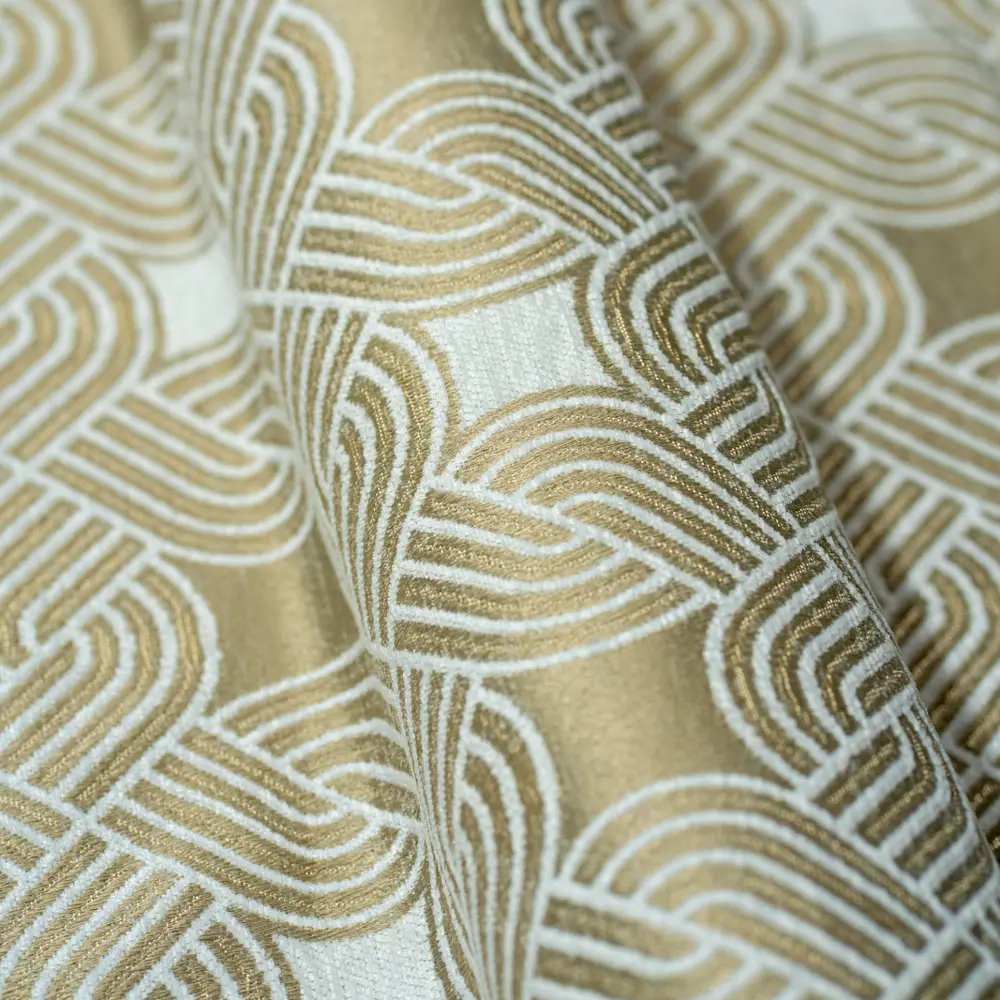 Штора «Макраме» ПАВЛОВО-ПОСАДСКИЙ ШЕЛК — оливковый бархат 160x260 см 89231535 STLM-1338313 - Вид №4