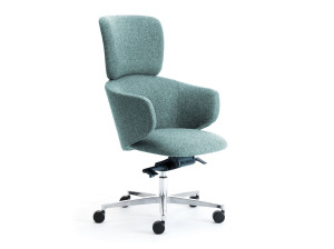 Тканевое вращающееся офисное кресло с подлокотниками
