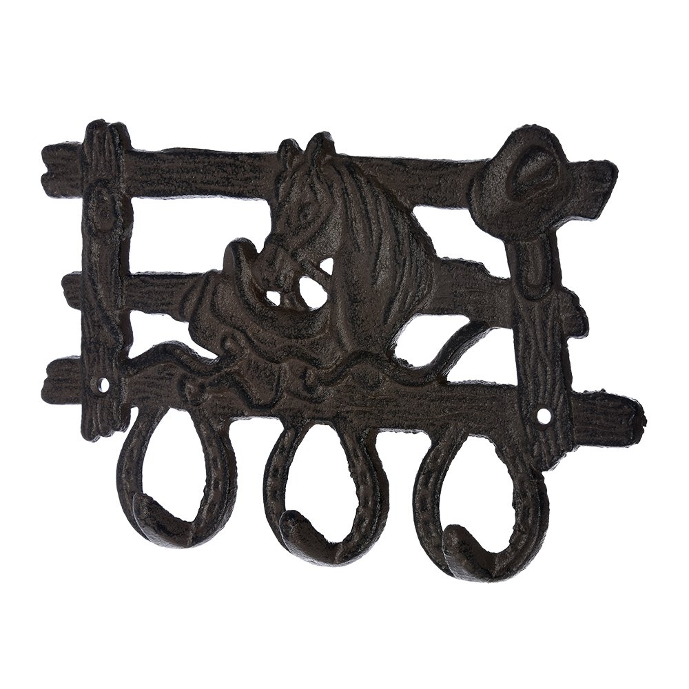 Вешалка настенная на 3 крючка черная 25 см "Ранчо" BLUMEN HAUS  00-3971636 Черный  - Вид №3