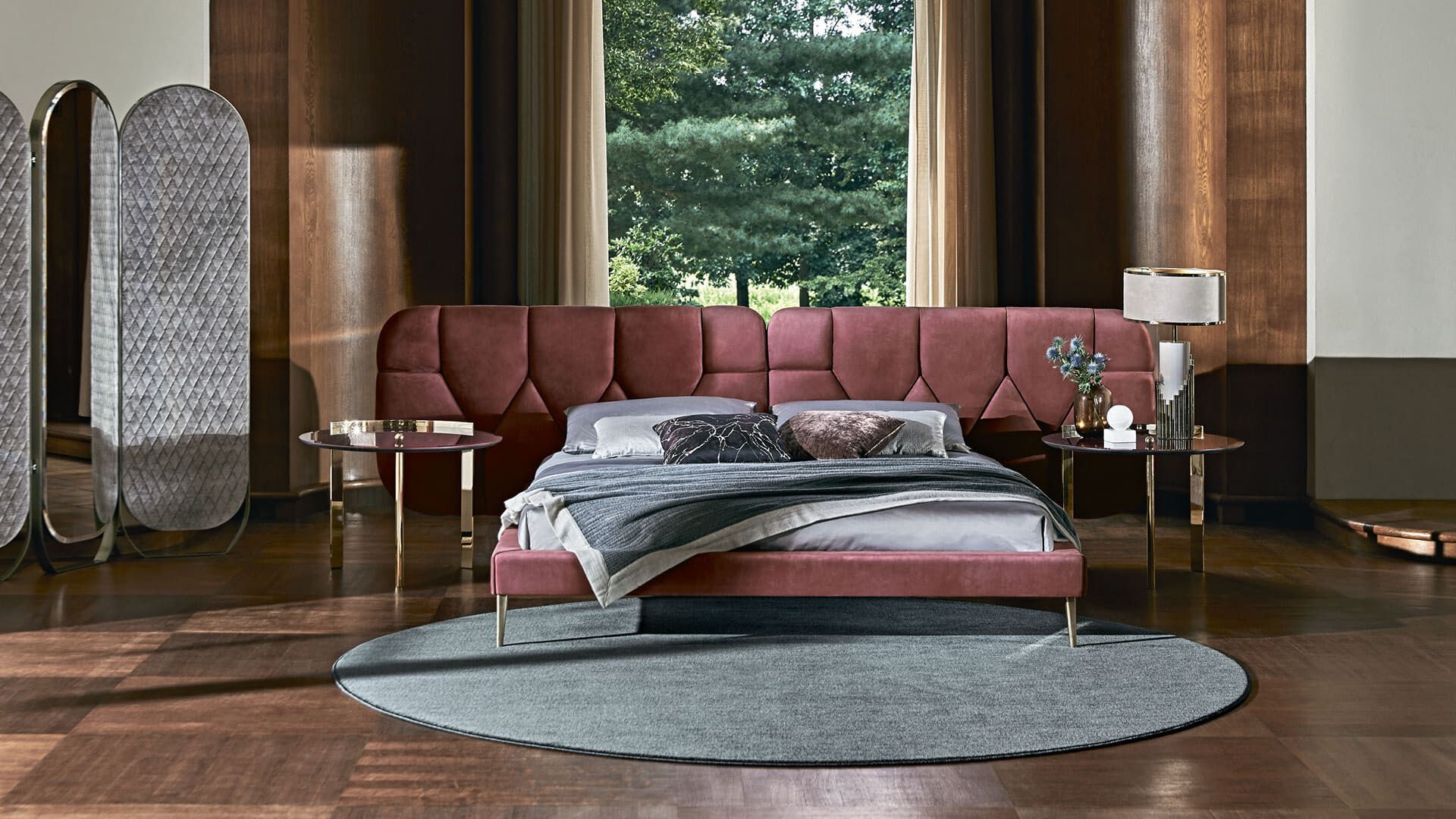 Двуспальная кровать из ткани с мягким изголовьем OPERA CONTEMPORARY DOROTHY ARCH-00085998 - Вид №2