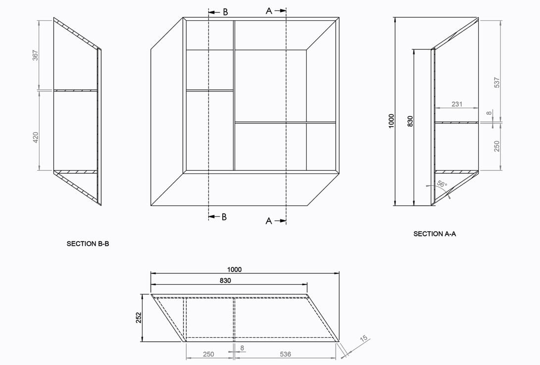 Деревянный навесной шкаф FID Paris OPTIC GRAND ARCH-00107380 - Вид №14