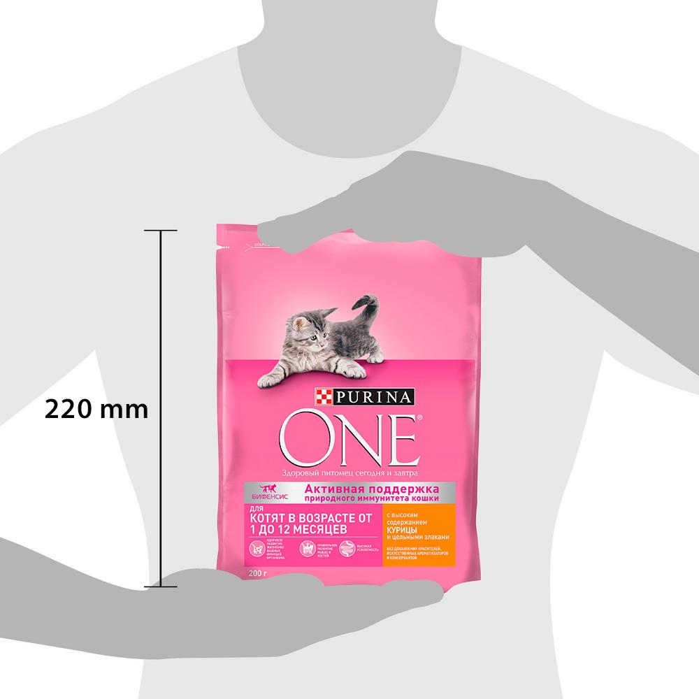 ПР0059651 Корм для котят Курица, цельные злаки сух. 200г ONE  - Вид №2