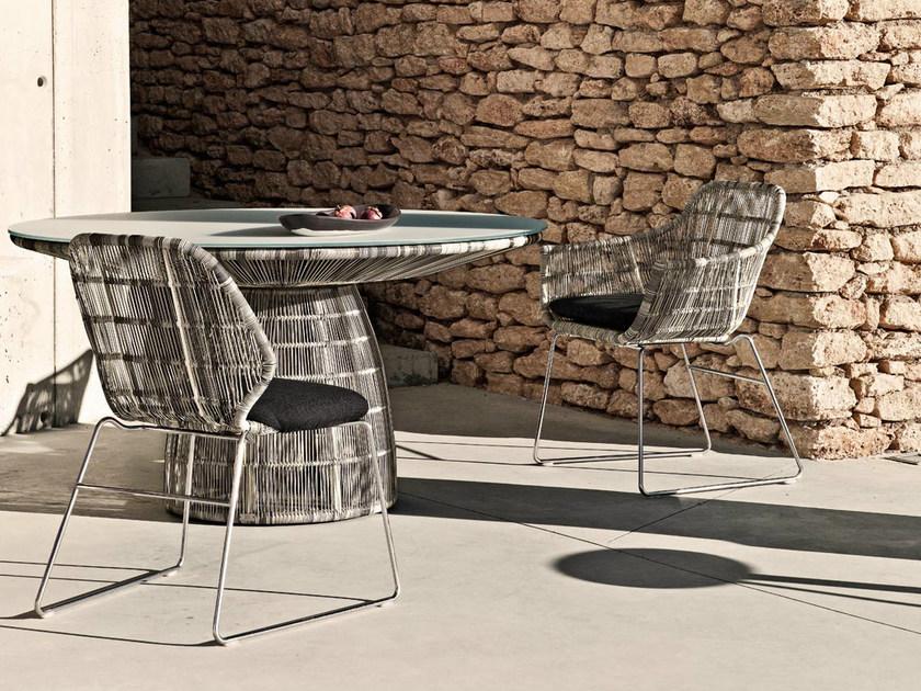 B&B Italia Outdoor Садовое кресло из полиэтилена с подлокотниками Crinoline sun-id-1386478 - Вид №2