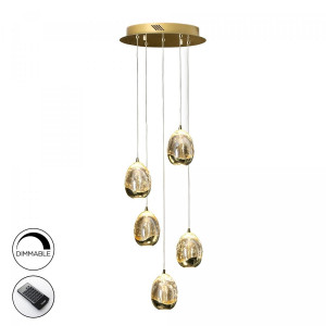 064320 Люстра LED 5L DIM золотая Schuller Rocio