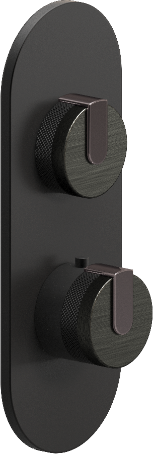 E-8026-R1BOXE0-L1OX-MBK-T Планка M-Series с 2 ручками - Внешняя часть GRAFF MOD+