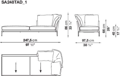 Угловой диван из ткани B&B Italia Атолл ARCH-00091854 - Вид №34