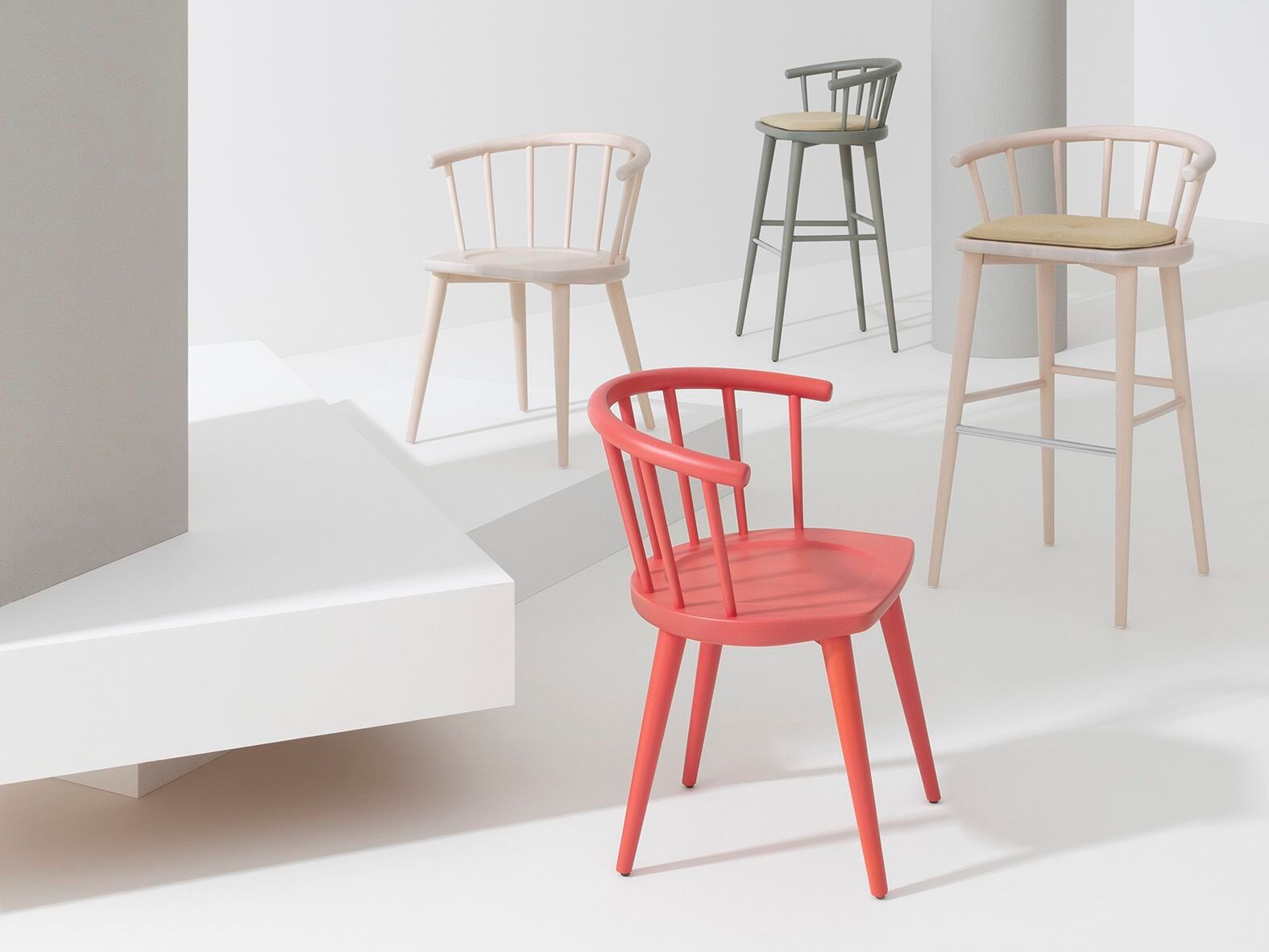 Стул из бука с подлокотниками Billiani W ARCH-00088079 - Вид №5