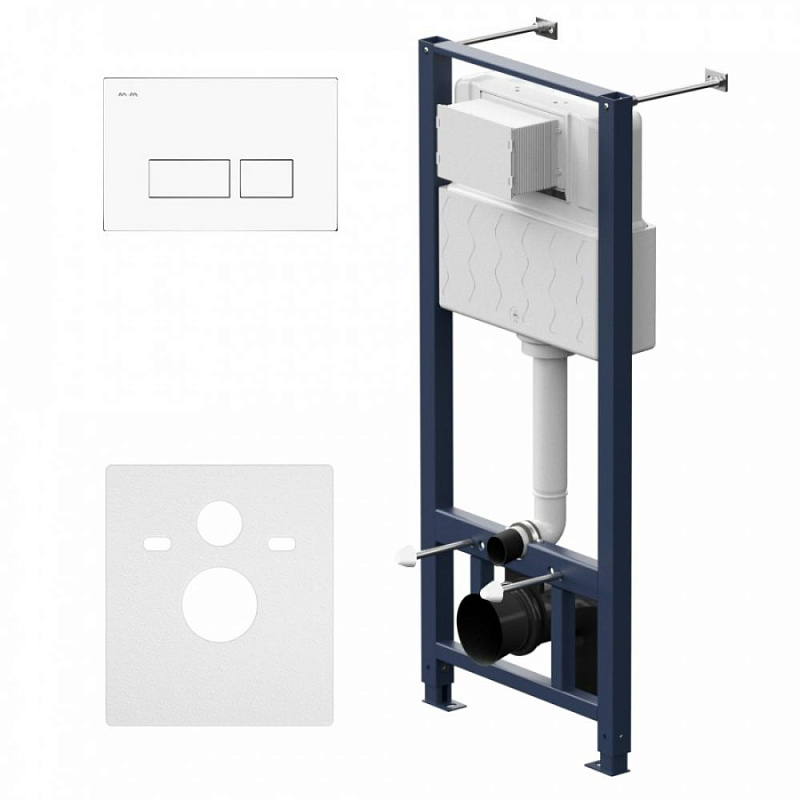 I012704.7001 инсталляция для подвесного унитаза с пневматич клавишей S пластик белый AM.PM Pro