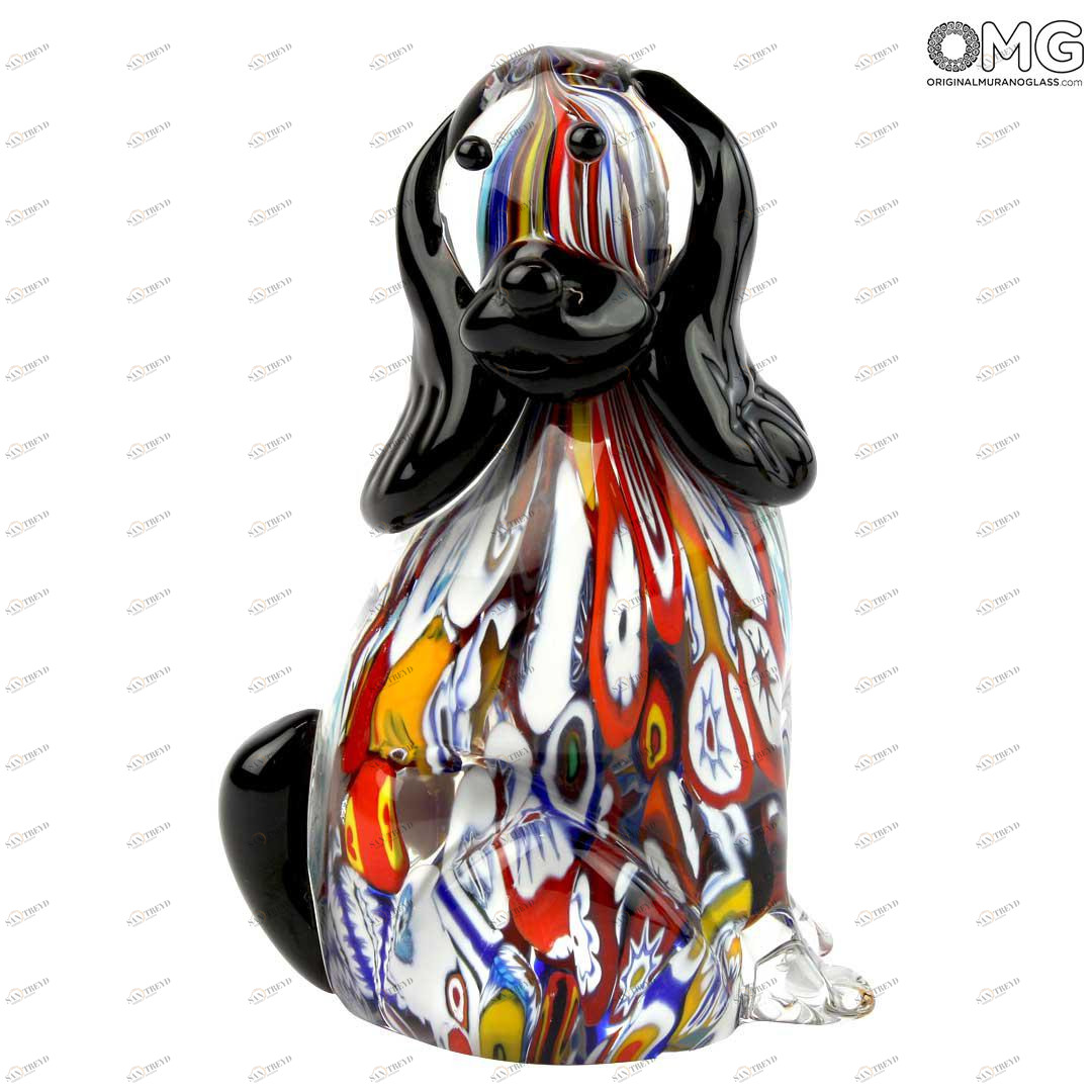 3863 ORIGINALMURANOGLASS Фигурка Собачка Арлекино - Животные - муранское стекло OMG 5 см 