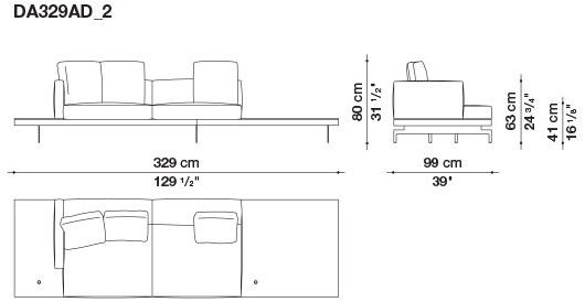 B&B Italia 3-х местный тканевый диван Dock sun-id-1376507 - Вид №169