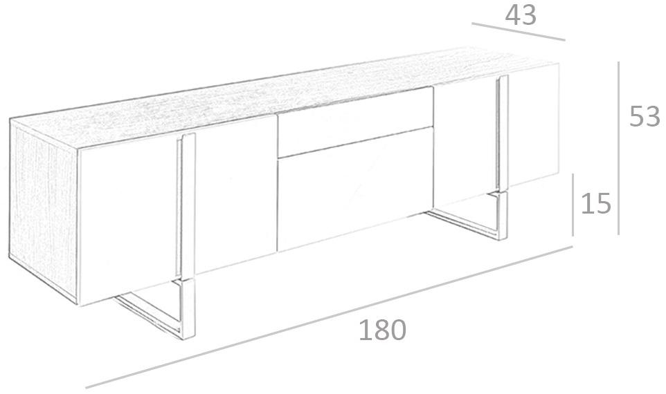 Angel Cerdá Тумба под телевизор из лакированной мдф с ящиками Loft tendencia 3106 cp1706-tv Angel Cerda - Вид №8