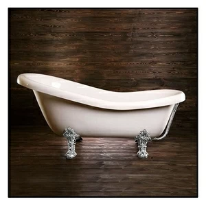 Ванна Akcjum Rectime 160 WR-03-05-Ch овальная белая с хромированными ножками