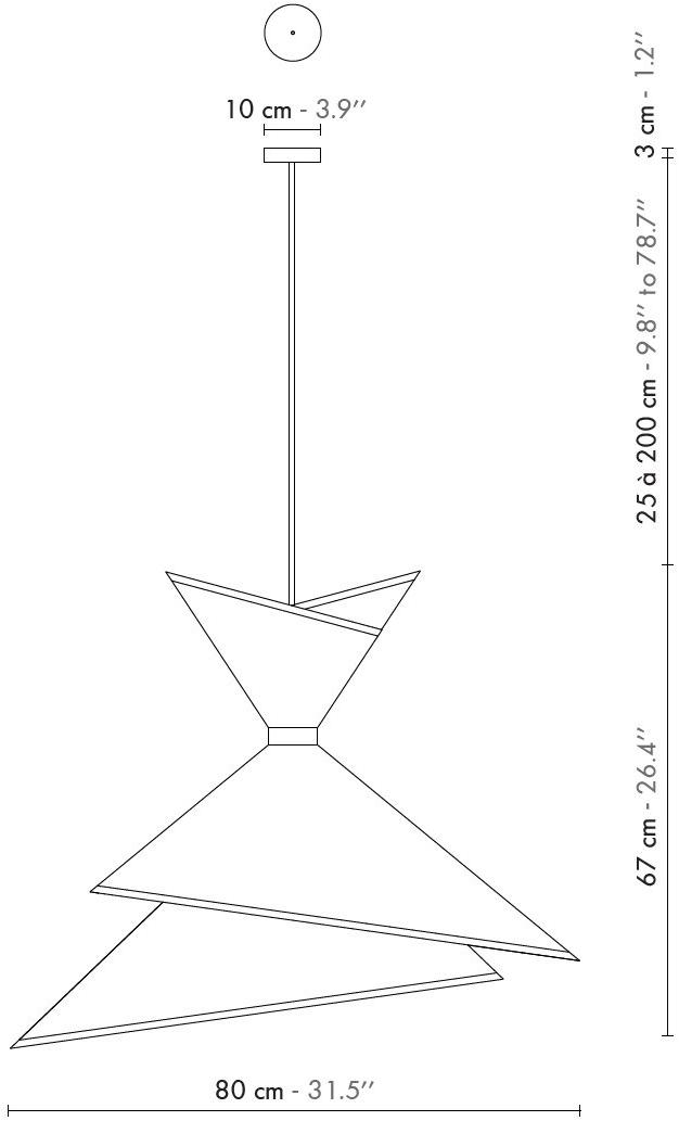 designheure Светодиодный подвесной светильник из ткани Kimono 67xlkgmgc - Вид №6