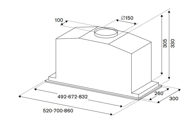 Профессиональный вытяжной шкаф из нержавеющей стали Bertazzoni Professional ARCH-00099035 - Вид №1