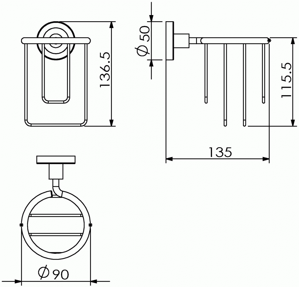 11074A Держатель для освежителя Langberger Германия BURANO - Вид №1