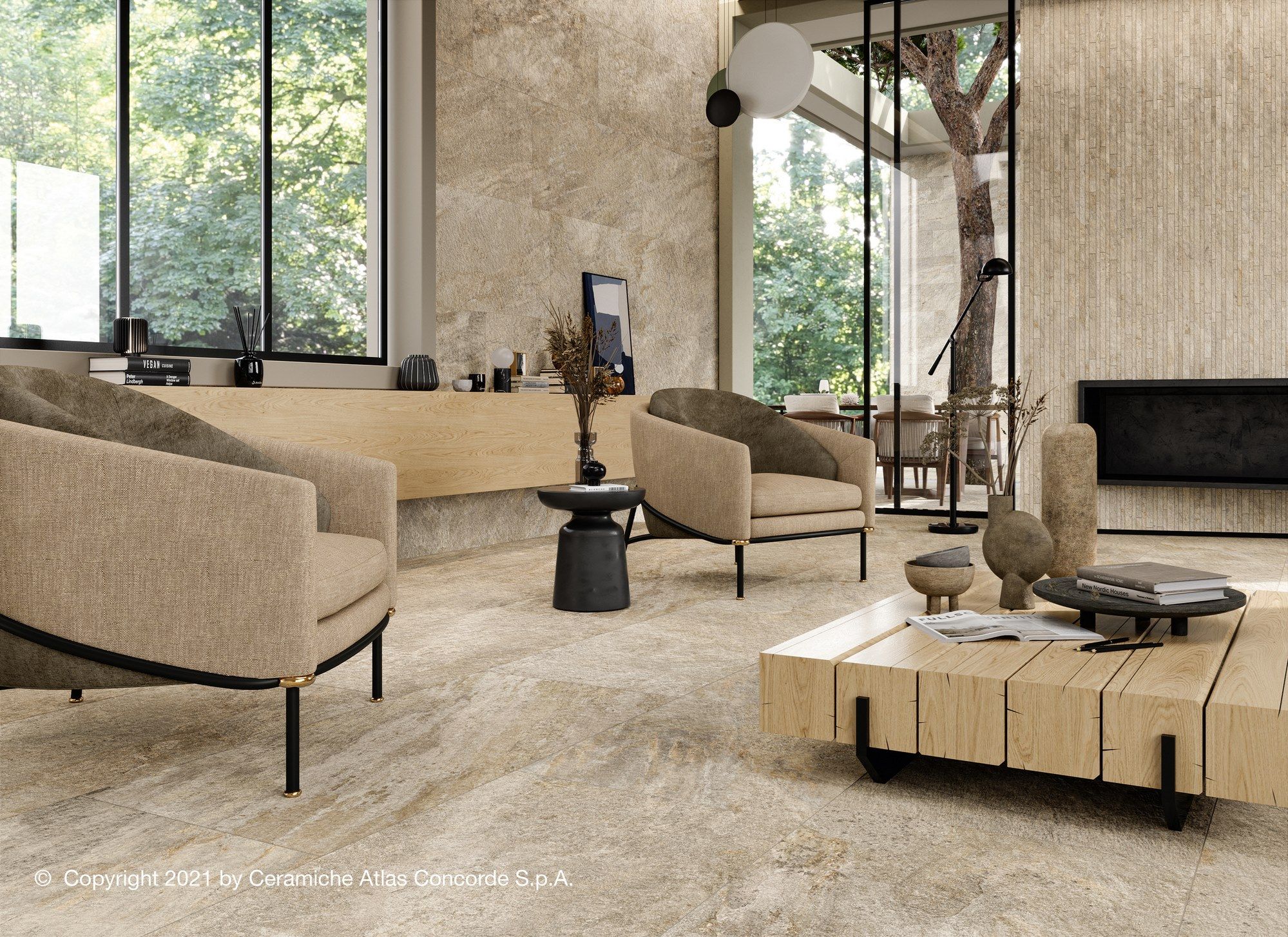 Пол / облицовка керамогранита с эффектом камня Atlas Concorde Norde ARCH-00026085 - Вид №39