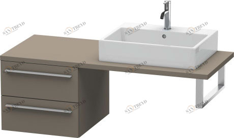 XL543709090 Шкафчик для консоли X-Large #XL5437 500 x 548 мм Фланелево-серый шелковисто-матовый лак Duravit