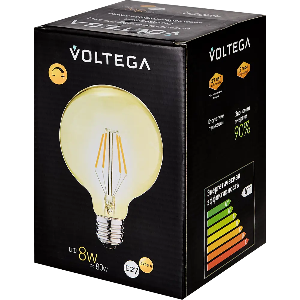 Voltega Декоративная филаментная лампа G125 с диммером 89346001 STLM-1431533 - Вид №2