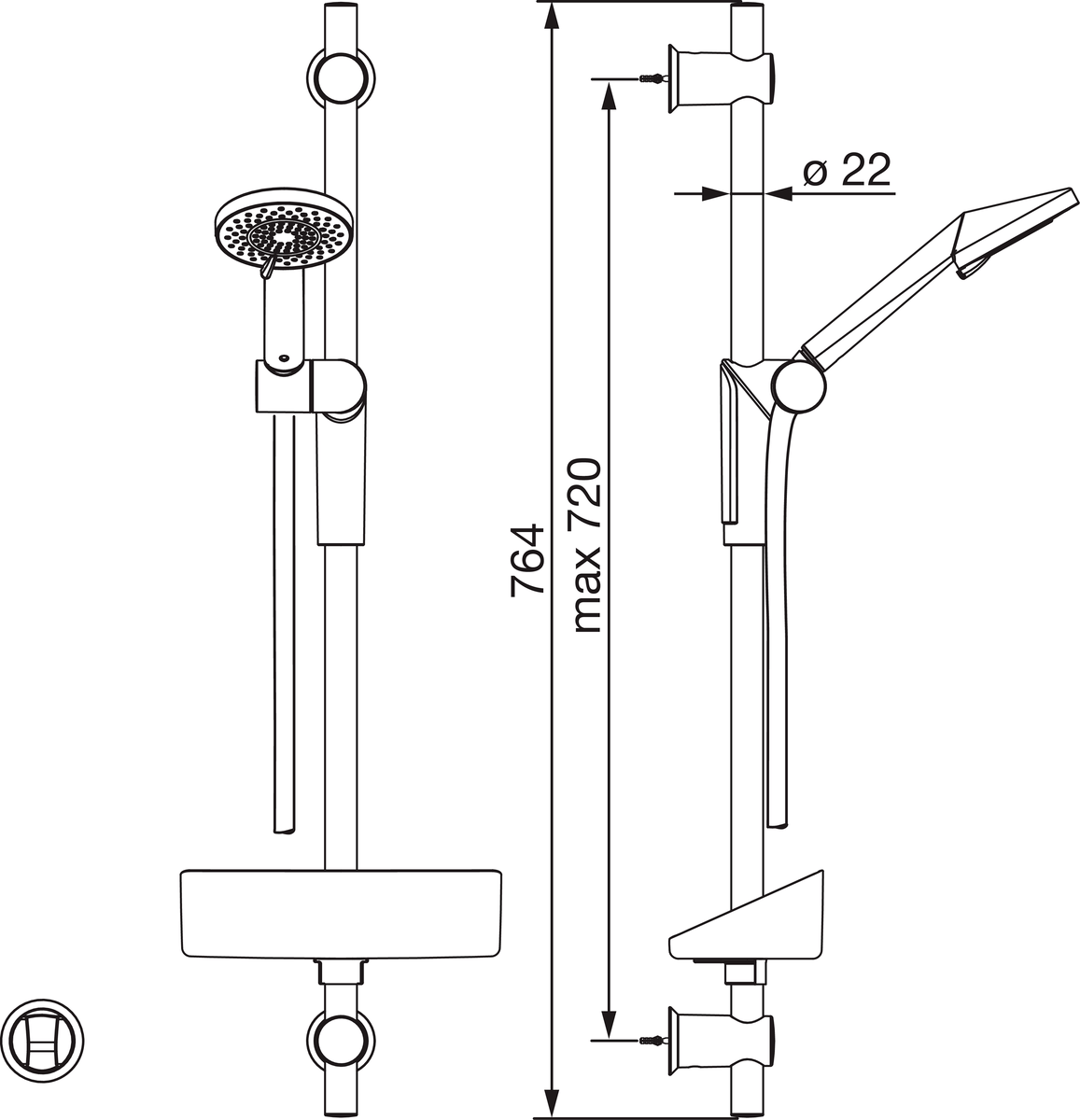 Oras 2790 Душевой комплект 2790 Optima Хром  - Вид №1